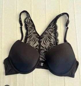 Stylish Black Lace Back Bra with brief 👍