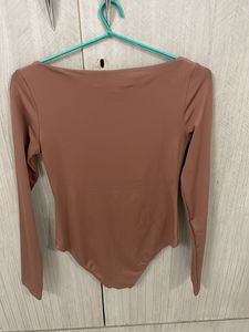 H&amp;M Brown Long Sleeve Bodysuit