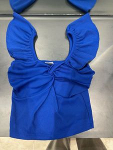 Ruffle Trim Bikini Top