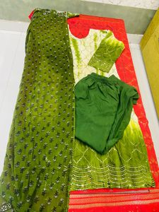 Green Kurta Set with Dupatta