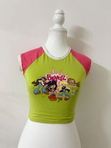 Y2K Bratz Graphic Crop Top✨