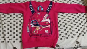 Cute Pink "Happy" Sweatshirt