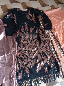bust 32 Designer Sequins Kurta Set