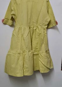 Embroidered Yellow Dress