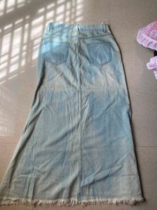Long Denim Skirt
