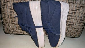 Navy Blue Canvas Sneakers