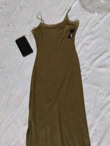Olive Green Slip Dress