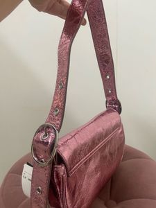 H&amp;M Metallic Pink Shoulder Bag