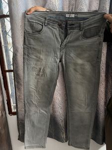 Men's Grey Blue Jeans