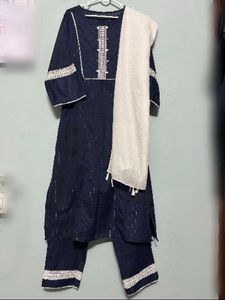 Elegant Navy Blue Kurta Set
