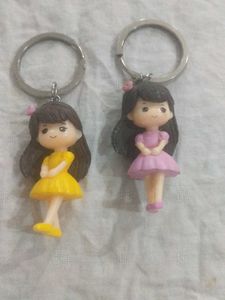 Cute Doll Keychains - Set of 2
