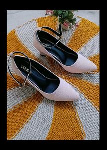 Elegant Pink Heels with Ankle Strap