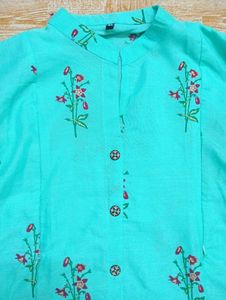 Collar Neck Kurthi With Zip