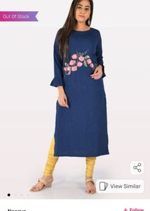 Neerus Embellished Straight Kurta Size L