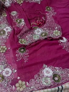 Designer Heavy Saree With Heav