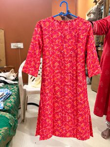 Vibrant Pink Printed Kurta Set