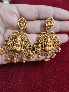 Exquisite Lakshmi Motif Earrings