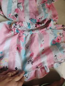 Cute Floral Striped Dress