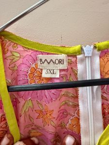 Pink Floral Print Tiered Maxi Kurta(never worn)