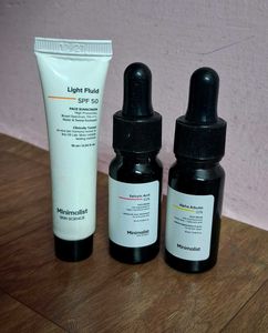 Minimalist Skin Care Set - Sunscreen & Serums