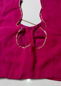 Pink Boder Saree..💖