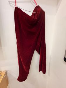 Elegant Maroon Velvet Kurta pant