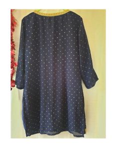 Navy Blue Sharara Set