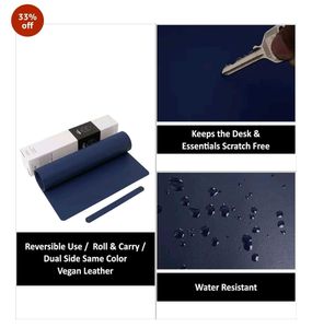 Large Navy Blue Desk Pad Mat