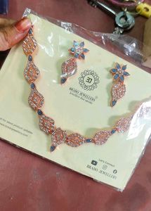 Elegant Blue Stone &amp; CZ Jewellery Set