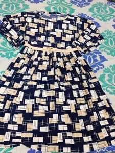Stylish Printed Midi Dress with Belt