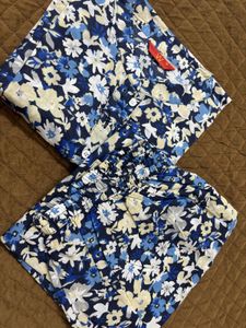 Blue Floral Printed Co-ord Set