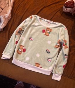 Cute Teddy Bear Fleece Sweatshirt