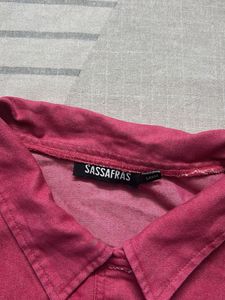 Stylish Pink Cropped Denim Jacket