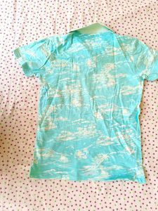 boys Tropical Print Polo T-Shirt