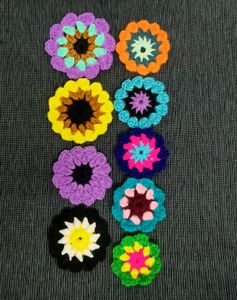 Handmade Crochet Flower Appliques