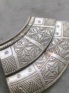 Afghani style Unique Silver-Tone Statement Pendant
