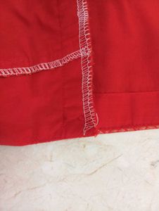 ORANGISH RED SILK SAREE
