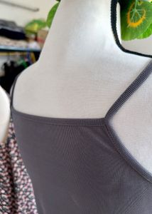 Casual Gray Tank Dress with Side Tie