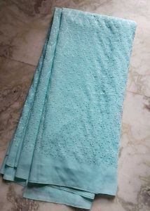 unstitched georgette full Chikankari suit piece