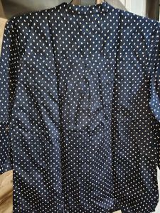 Chic Polka Dot Button-Up Blouse
