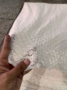 White Dress Material Clothes 7 Meter Approximately