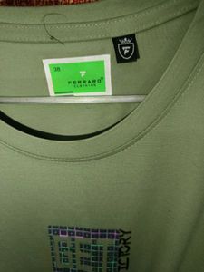 Olive Green Graphic Print Sweatshirt