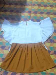 Cute Orange &amp; White Dress