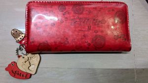 Cute Red Wallet with Charm
