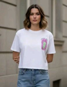 Shein Drop Shoulder Graphic Back Print Crew Tshirt