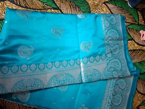 Stunning Teal Handloom Silk Saree