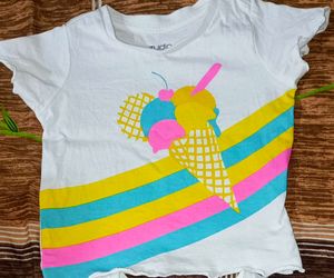 Cute Girls' T-Shirts - Ice Cream &amp; Blossom Designs