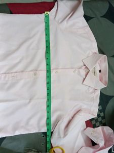 PINK FULL SLEEVE PLAIN COLOUR SHIRT USED GENTLY.
