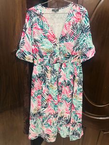 RIU (paris) Tropical Print Midi Dress