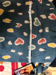 Cozy Heart Print Mock Neck Sweater